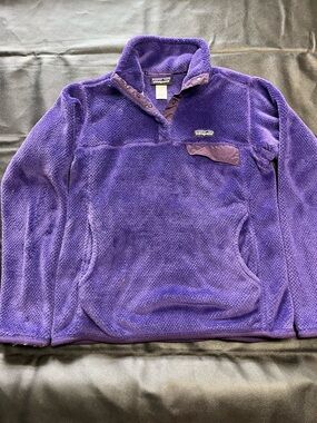 Patagonia Purple Fleece Snap-T Pullover